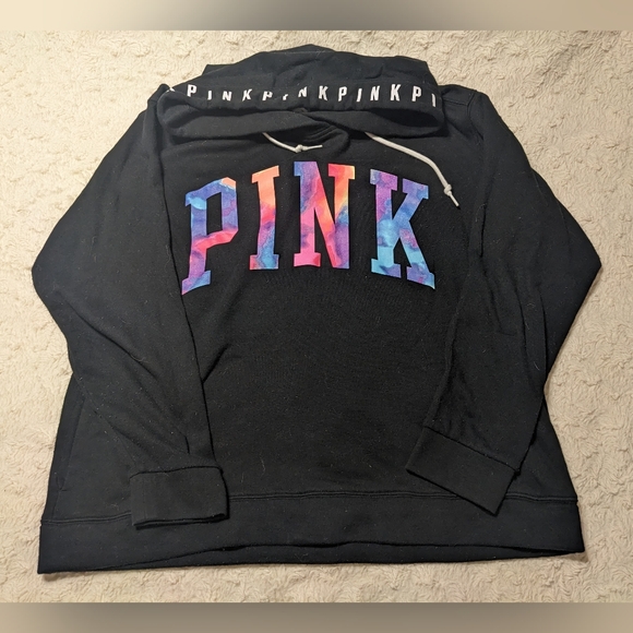 PINK Victoria's Secret Y2K Logo Hoodie and Long Sleeved Tee Bundle sz L - Picture 2 of 16